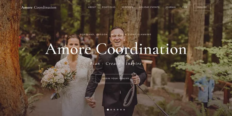 Amore Coordination website